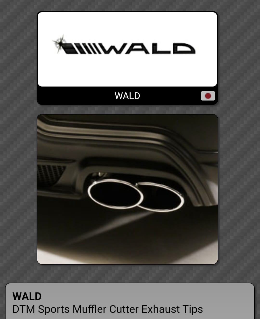 WALD DTM Sports Muffler Cutter Exhaust Tips – Lexus LS430